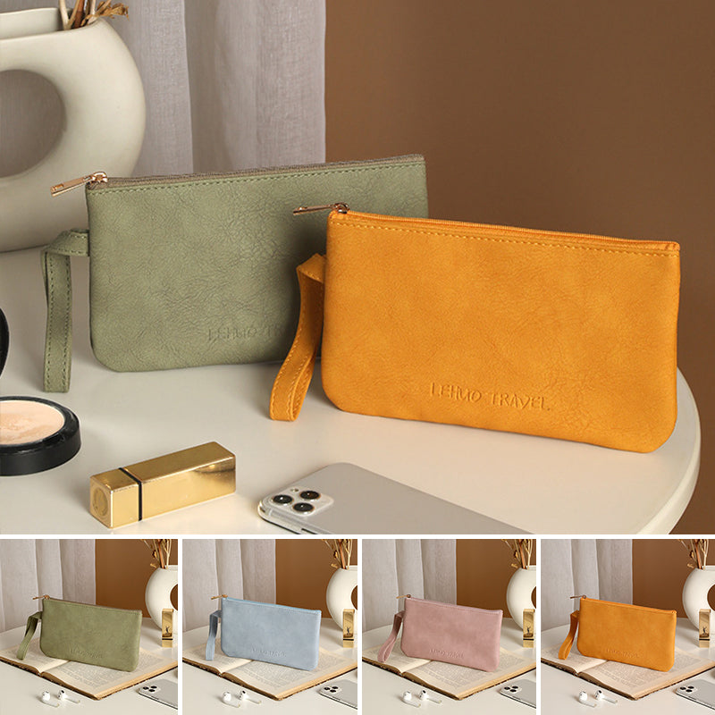 Portable Women Leather Travel Pouch