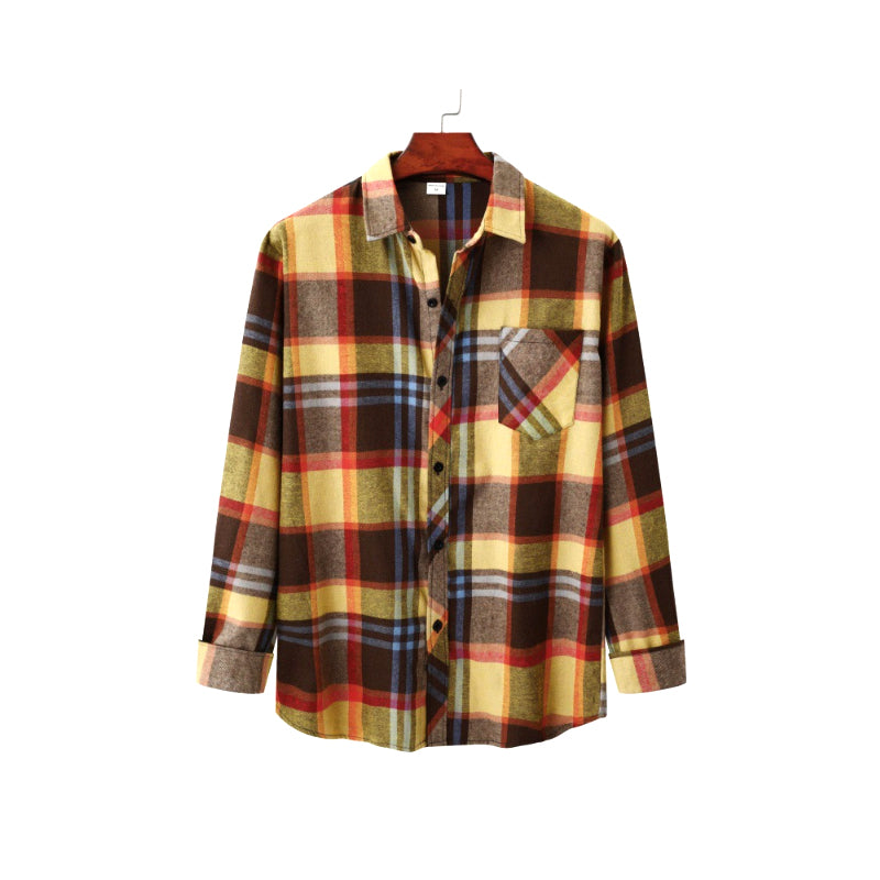 Men's Plaid Loose Shirt