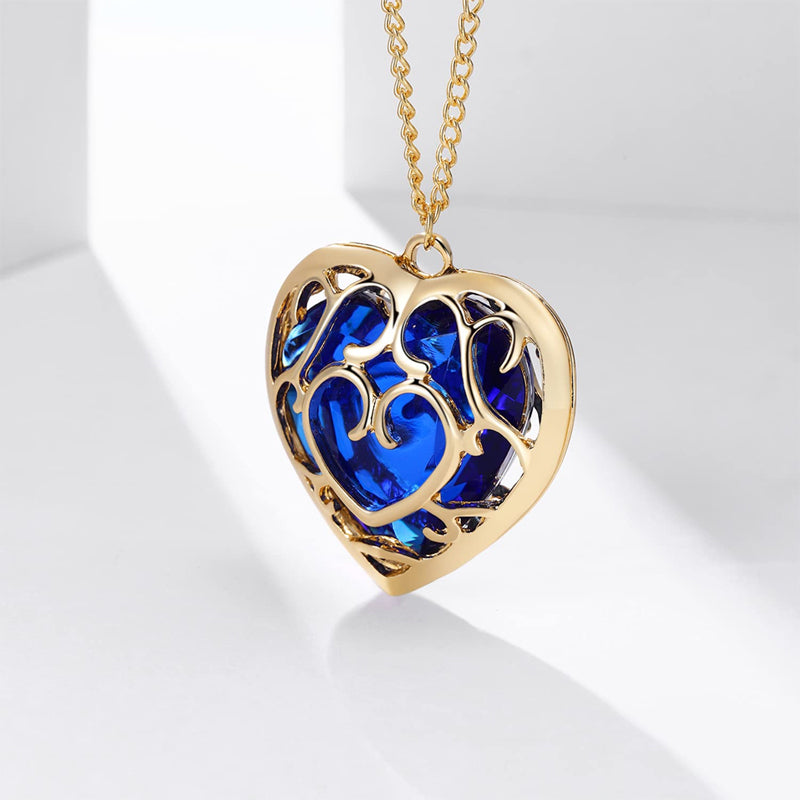 Cutout Heart Crystal Necklace