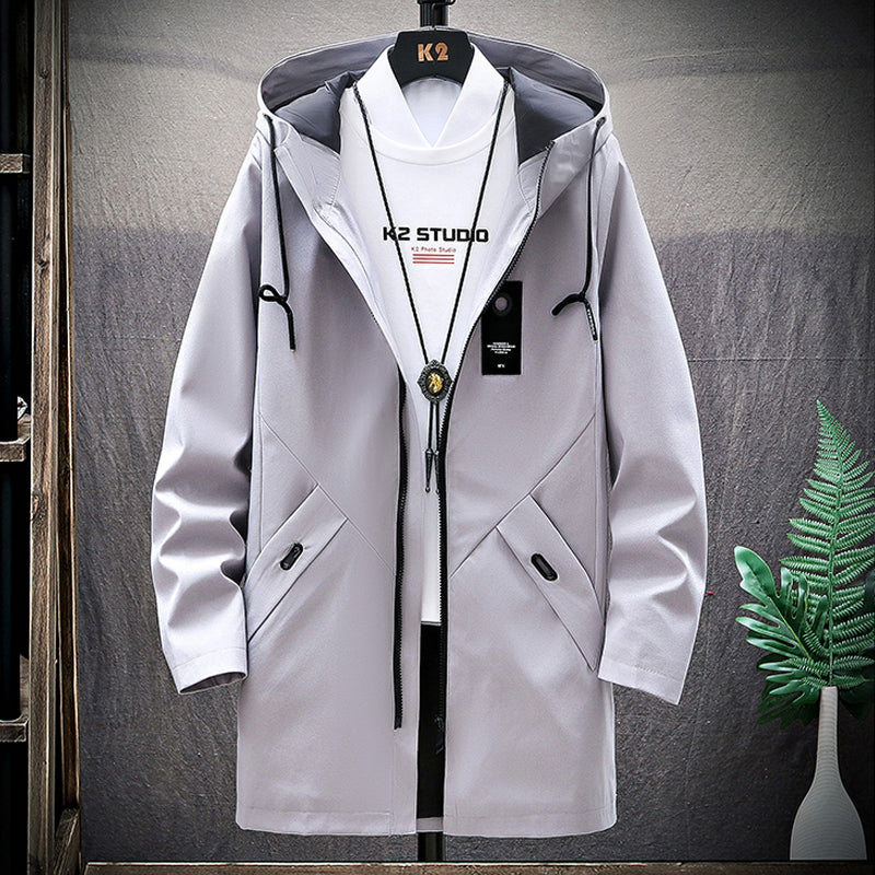 Men's Long Trench Outfits Coat