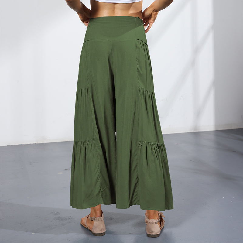 Lace-up Casual Wide-leg Pants