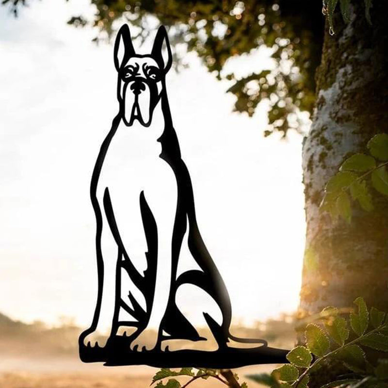 Metal Dog Silhouette Puppy