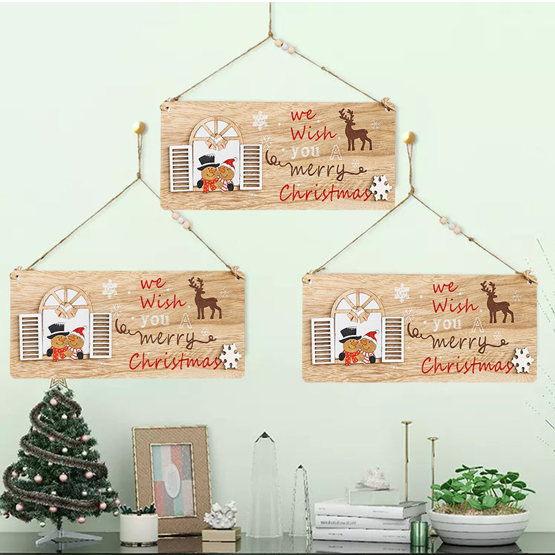 Christmas Wooden Hanging Sign