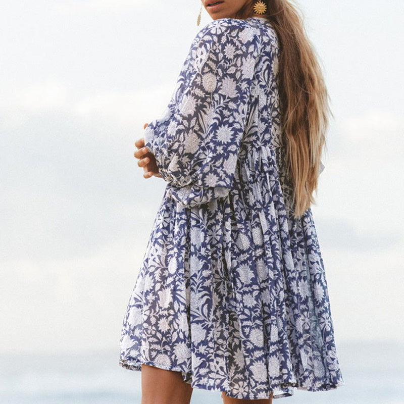 Floral String Loose Dress