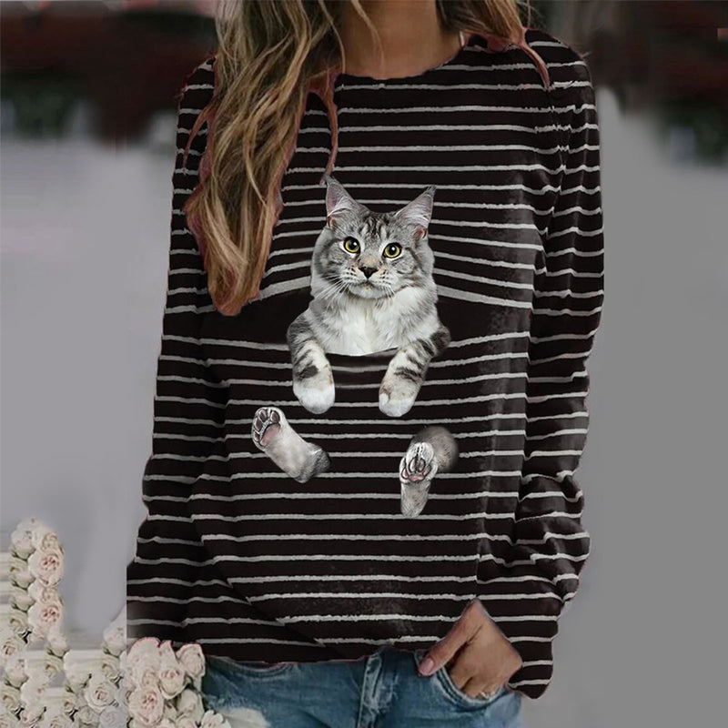 Cat Striped T-Shirt