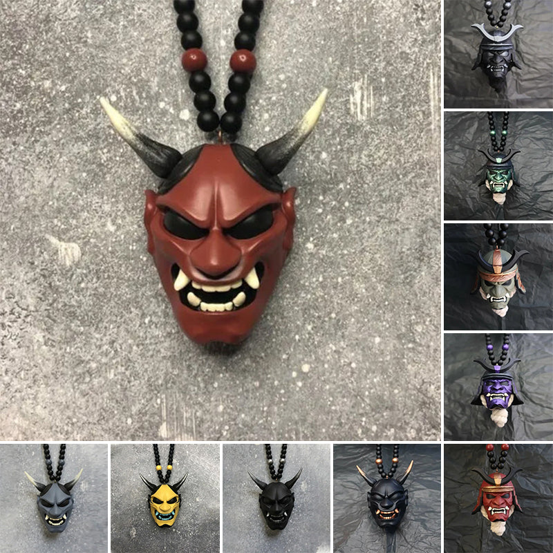 Japanese Oni Mask Car Rear View Mirror Ornament