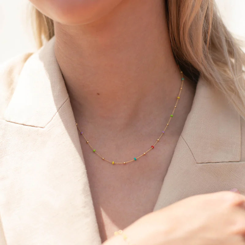 Enamel and Gold Necklace
