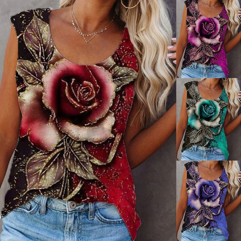 Round Neck Rose Vest