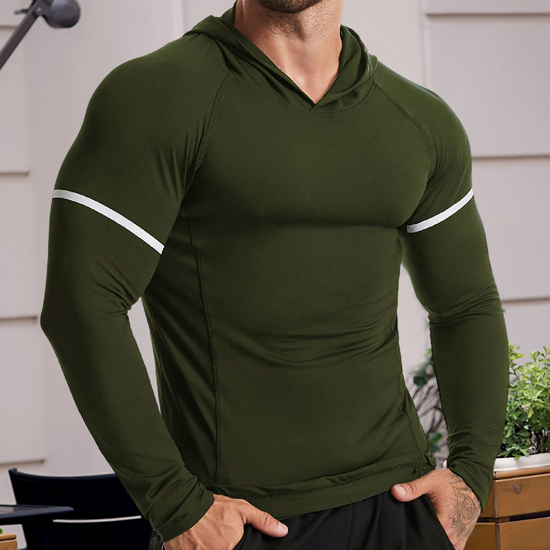 Long Sleeve Workout Hoodie Shirts for Men