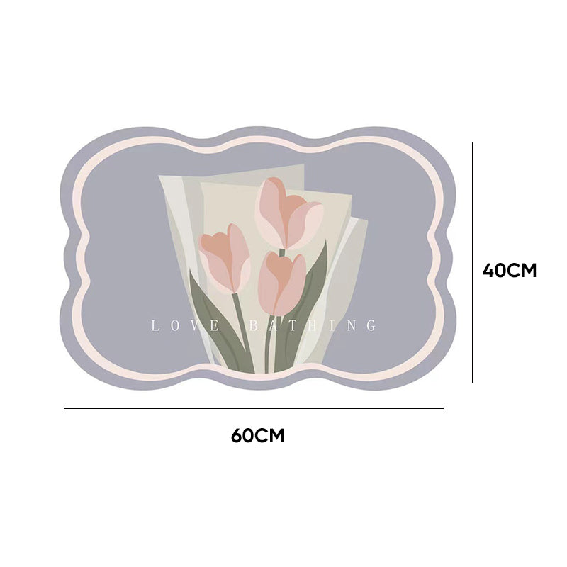 Super Absorbent Flower Non-Slip Mat