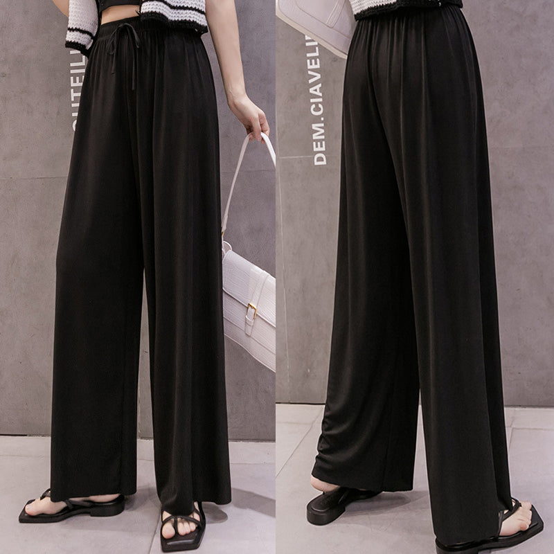 Ice Silk Wide Leg Women's Pants