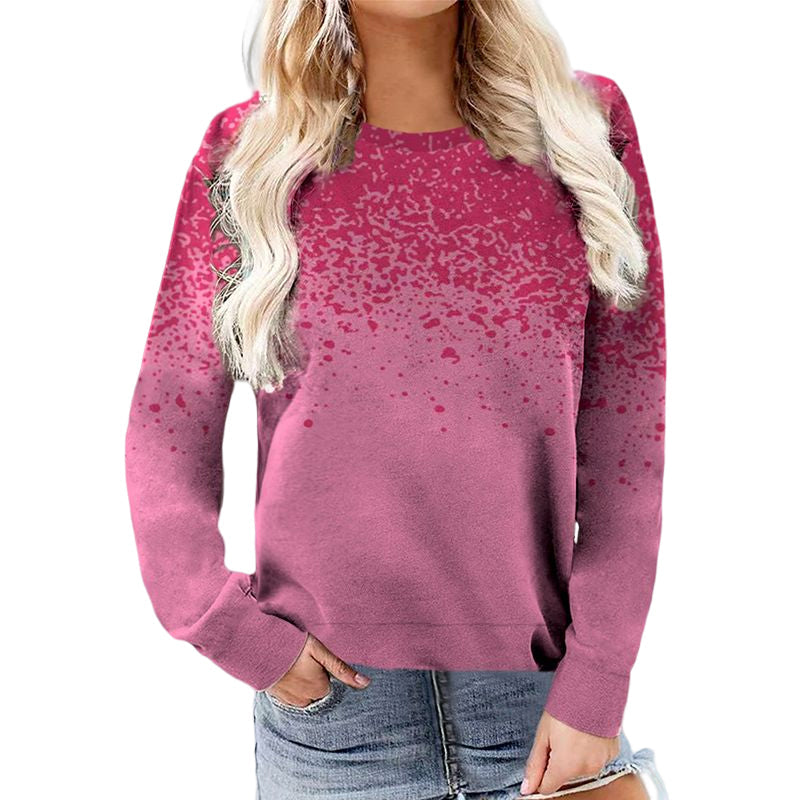 Crewneck Ink-dot Print Sweatshirt
