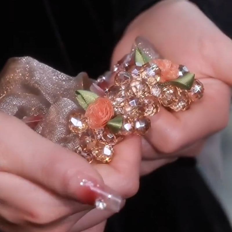Crystal Large Intestine Hair Ties