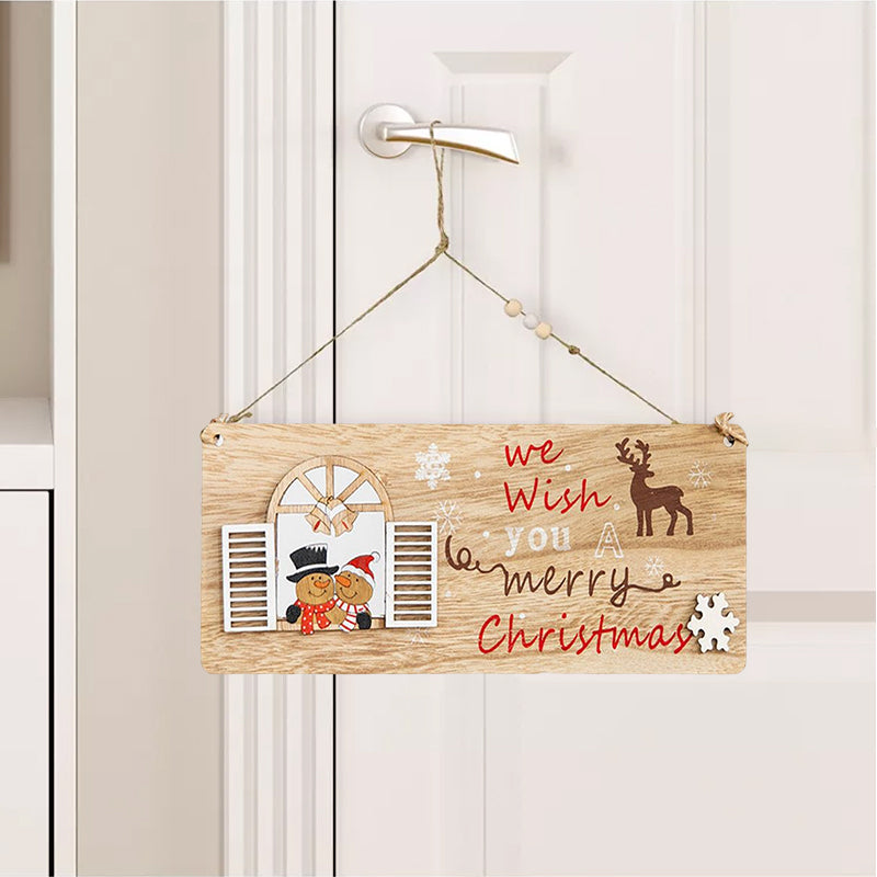 Christmas Wooden Hanging Sign