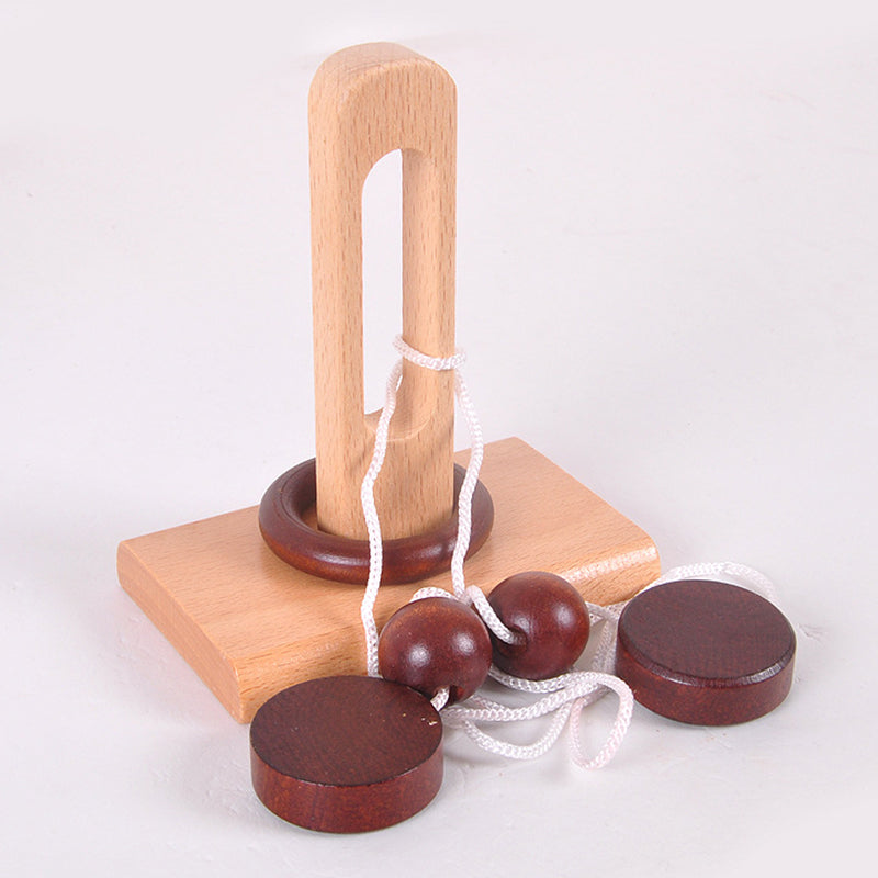 Wooden Sleeve Puzzle Rope