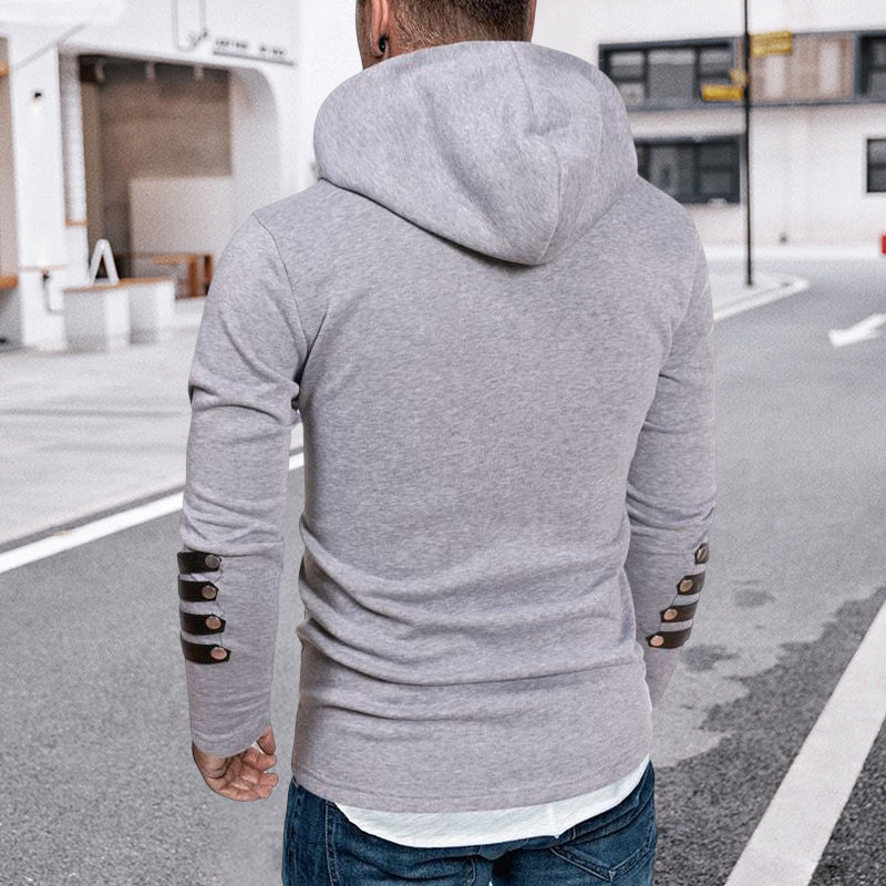 Paneled Hoodie Sweatshirt