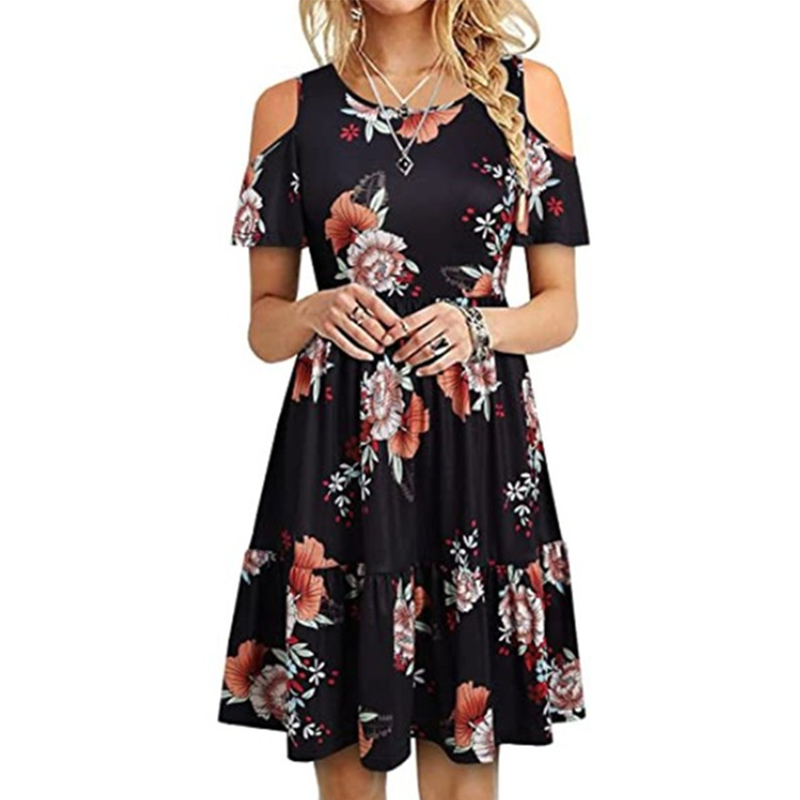 Short Sleeve Off Shoulder Dress