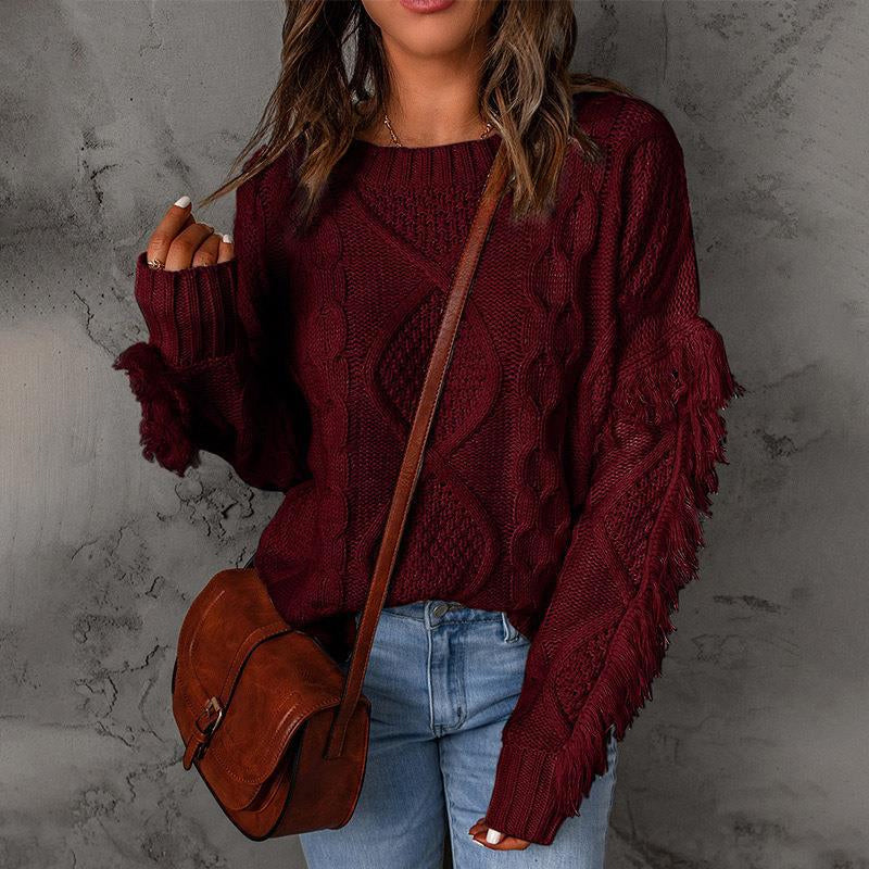 Pullover Crewneck Knit Sweater