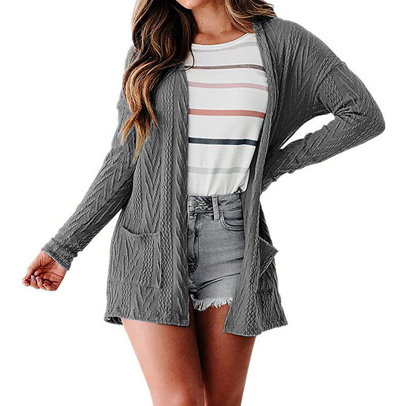 Pocket Panel Cardigan Sweater