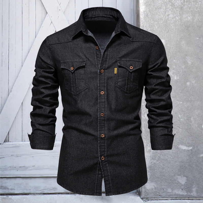 Men's Western Basic Denim Shirt
