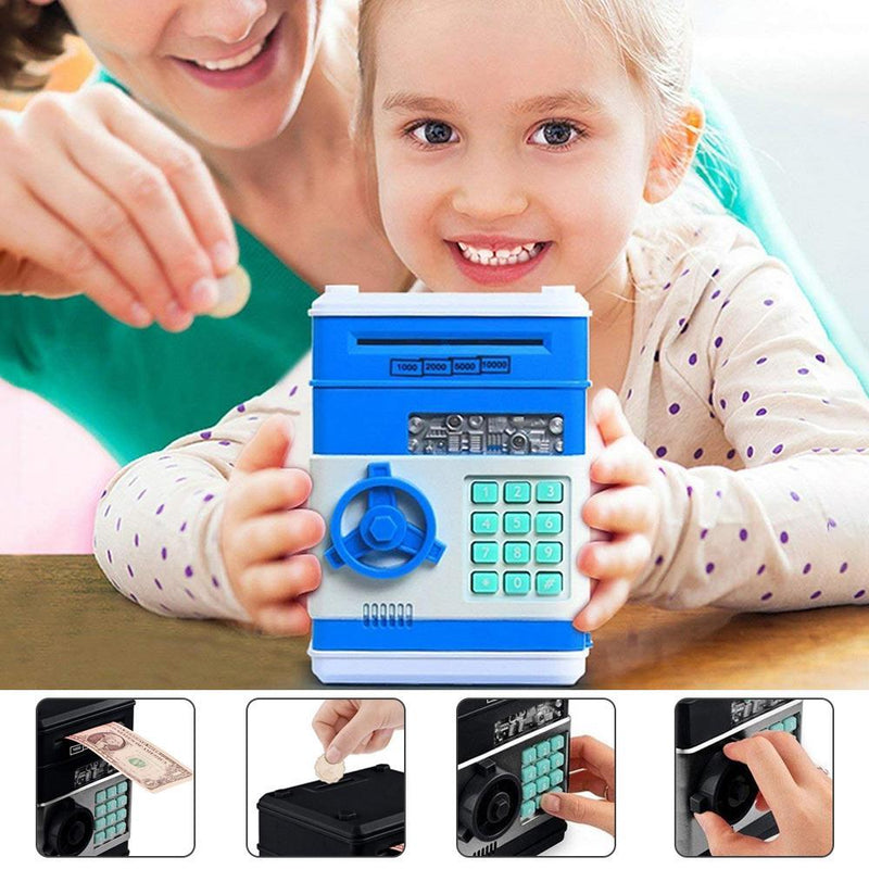 Mini Piggy Bank for Cash & Coins Savings
