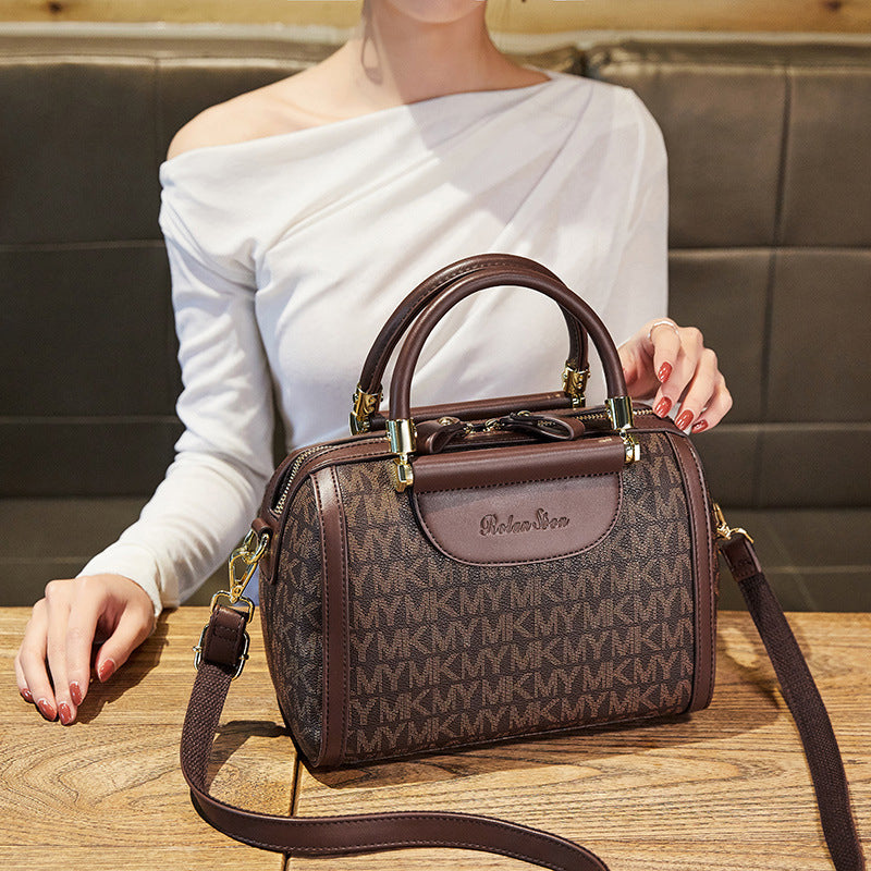 Women's Fashionable Printed Boston Bag