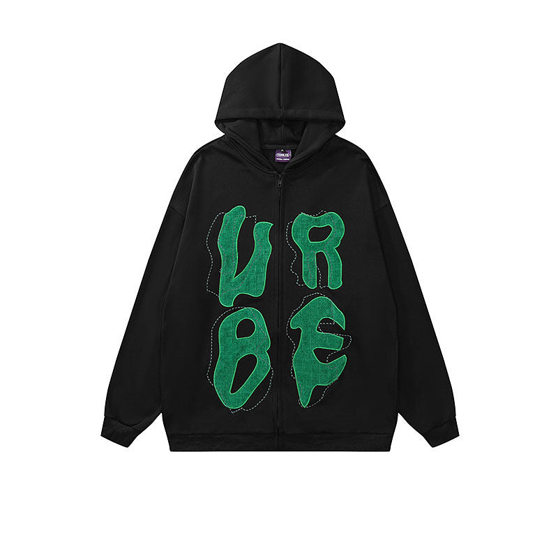 Letter Embroidered Hoodie