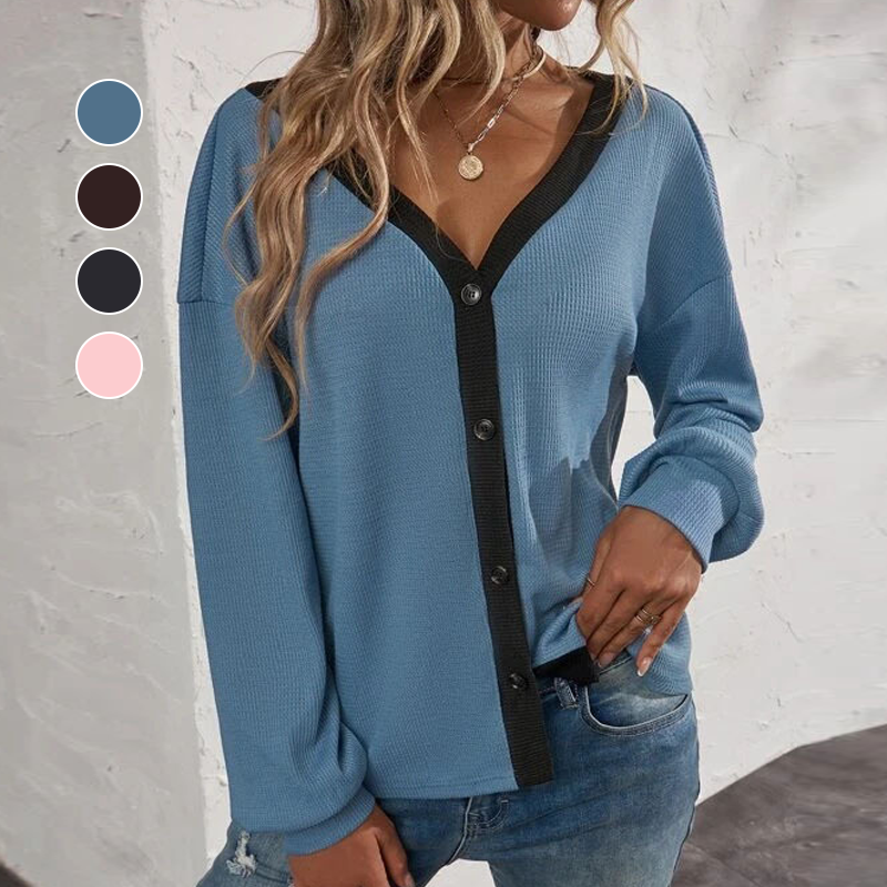 Women's V-Neck Cropped Cardigan Sweaters