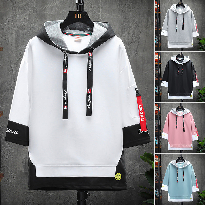 Hooded Mid Sleeve Sweatshirt