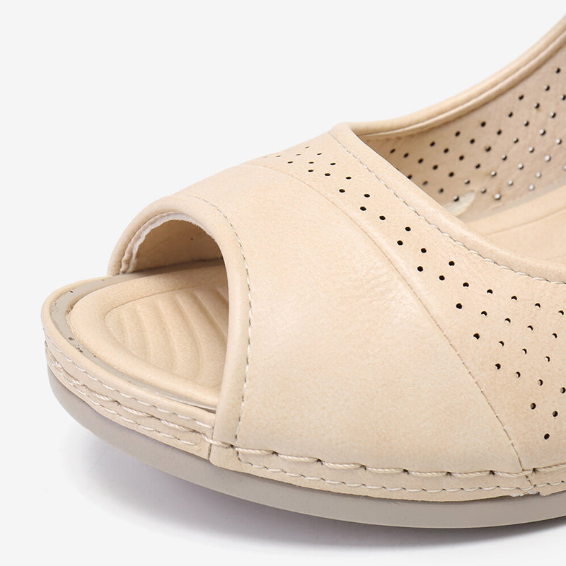 Women Casual Open Peep Toe Wedge Sandals