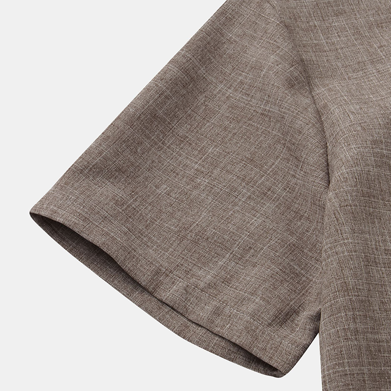 Stand Collar Solid Color Shirt