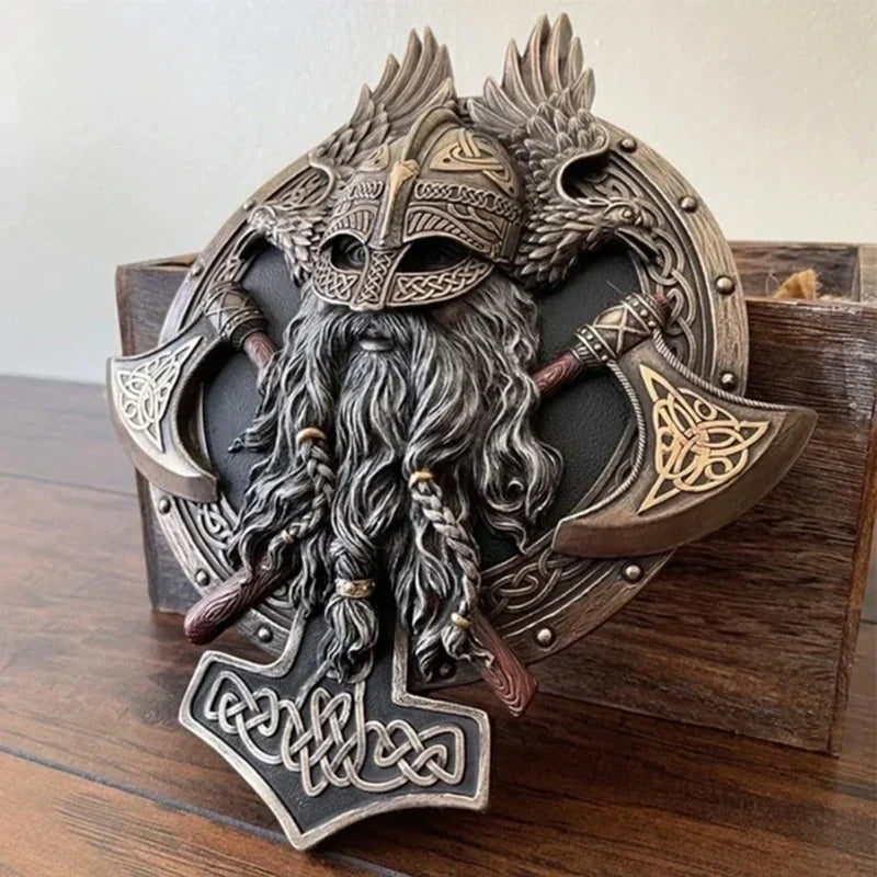 Retro Viking Berserker Double Axe Wall Decorative