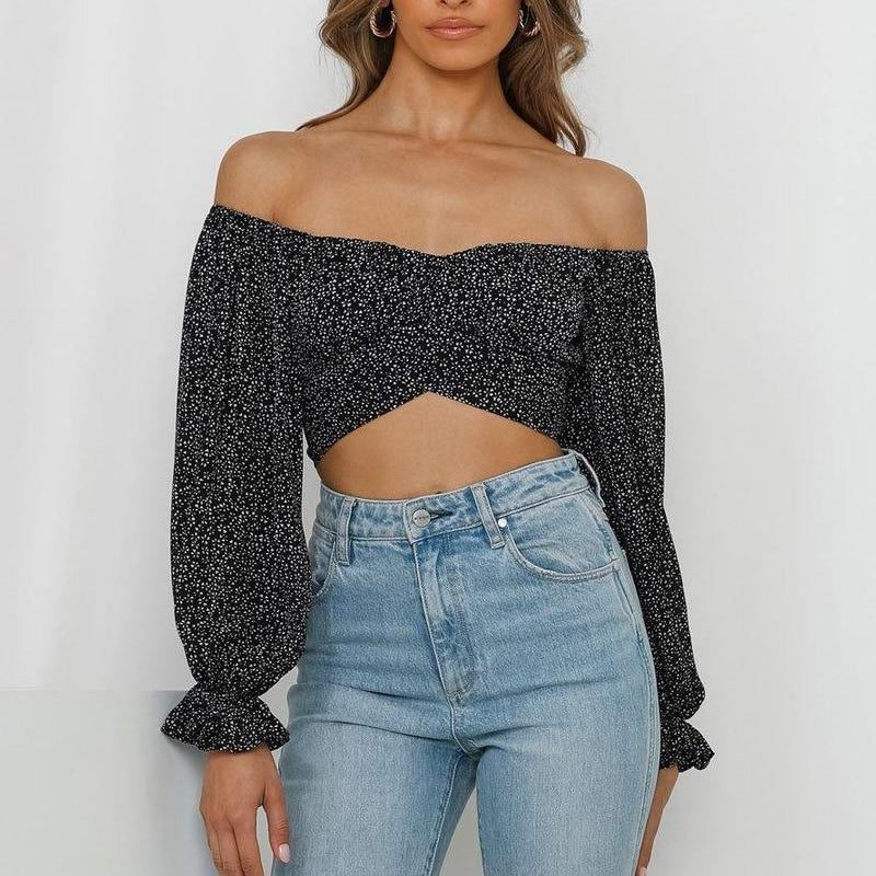 Off-the-shoulder Strappy Crop Top