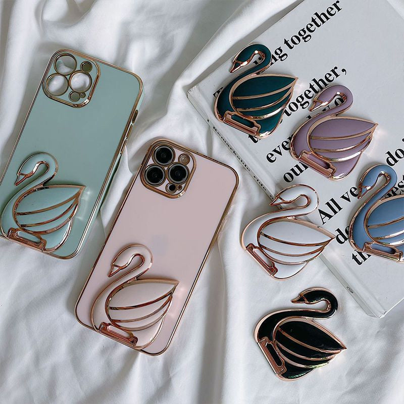 Swan Pattern Phone Case Bracket