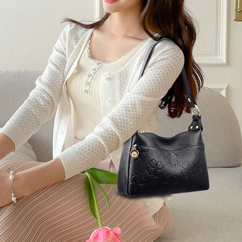 Lychee Embossed Shoulder Bag