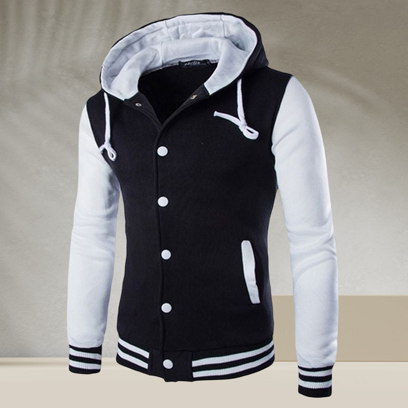 Men's Hooded Baseball Jacket