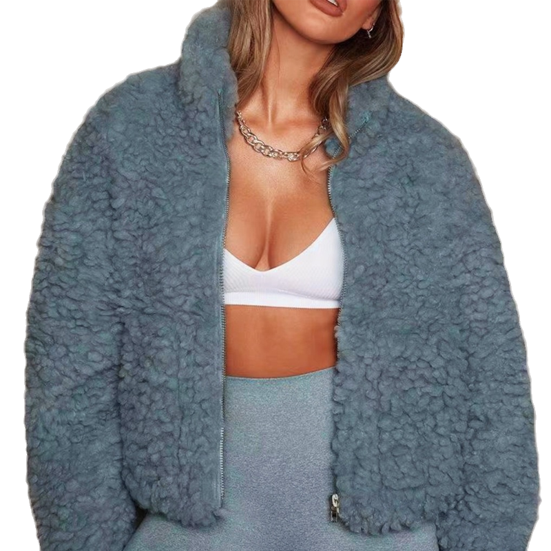 Women's Short Faux Fur Casual Shaggy Jacket