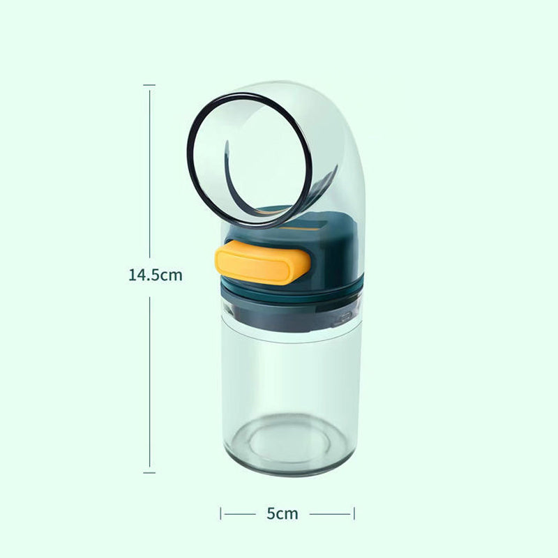 Arc press quantitative salt bottle