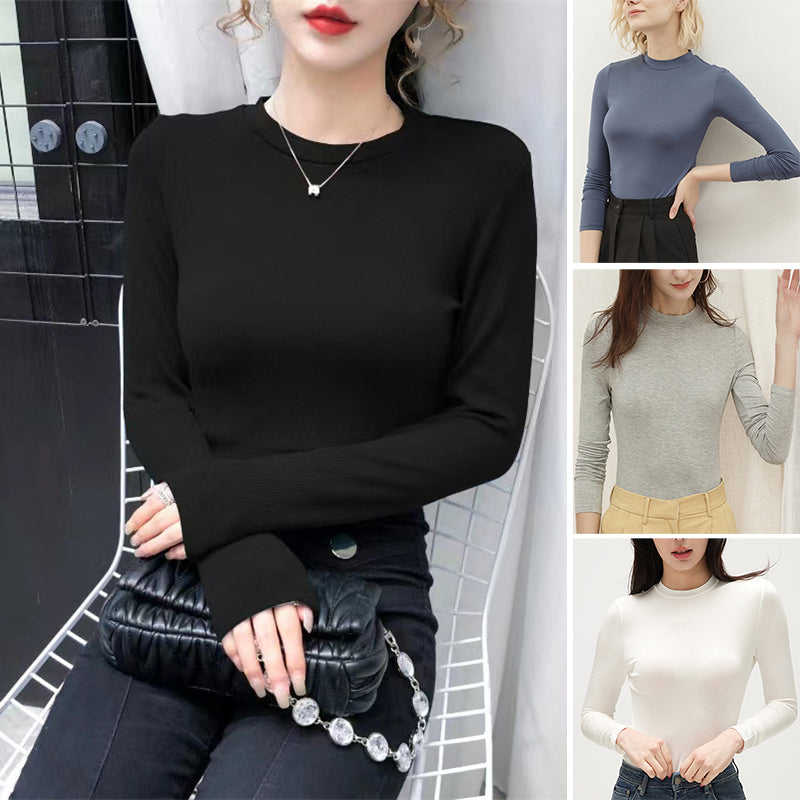 Women's Slim Fit Turtleneck Long Sleeve