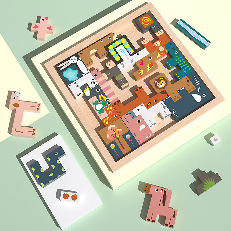 Wooden Russian Blocks Puzzle