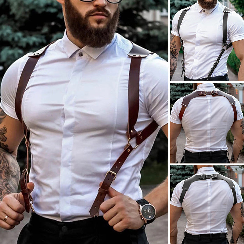 Men's Leather Restraint Harness Strap