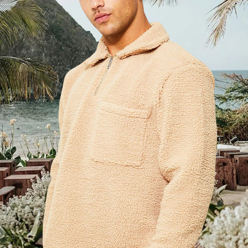 Standing Collar Loose Plush Sweater