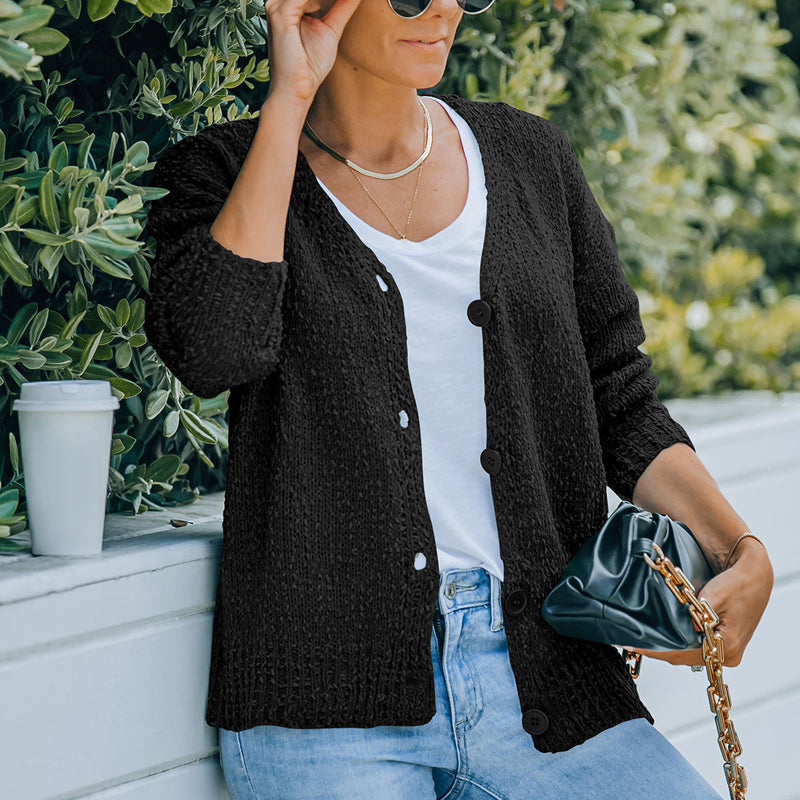 V-neck Knitted Cardigan