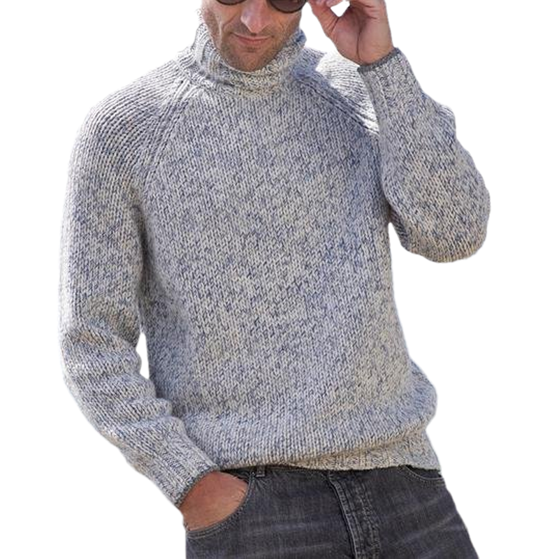 Melange Cashmere Turtleneck Sweater