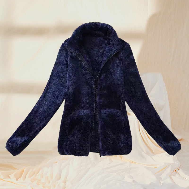 Coral Fleece Stand Collar Jacket