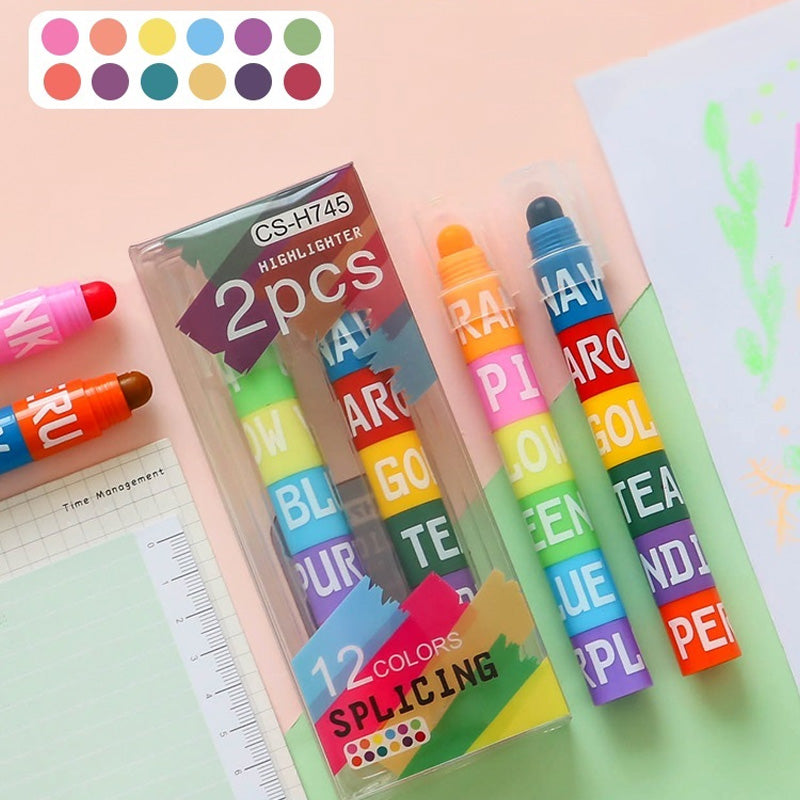 Splicing Highlighter Markers(2 PCS)