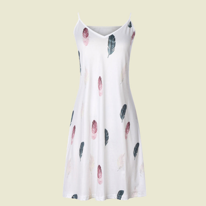 Loose Print Slip Dress