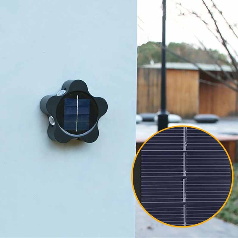 Star-shaped LED Solar Wall Light
