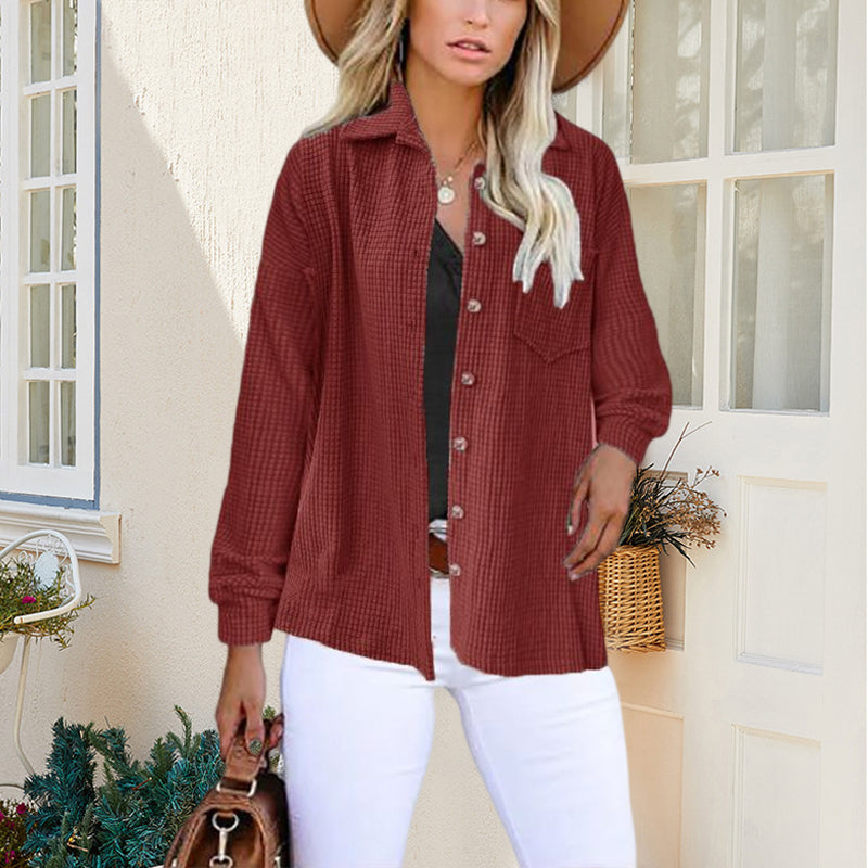 Corncloth Button Long Sleeve Cardigan