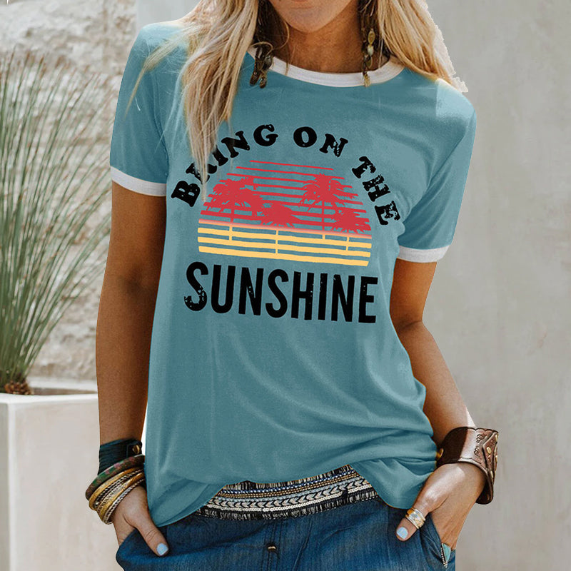 Coconut Tree Print T-shirt